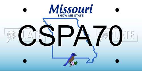CSPA70 Missouri License Plate