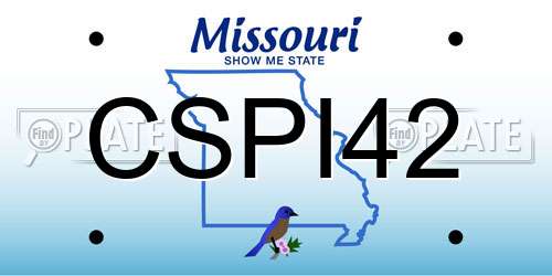 CSPI42 Missouri License Plate