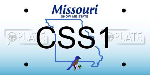 CSS1 Missouri License Plate