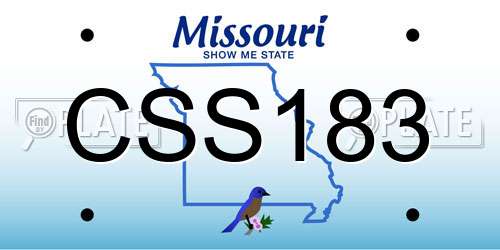 CSS183 Missouri License Plate
