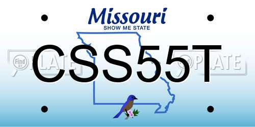 CSS55T Missouri License Plate