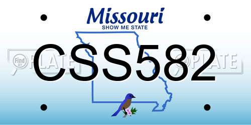CSS582 Missouri License Plate