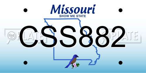 CSS882 Missouri License Plate