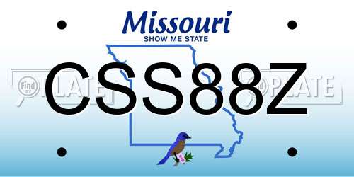 CSS88Z Missouri License Plate