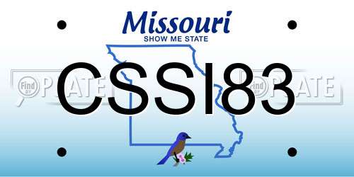 CSSI83 Missouri License Plate