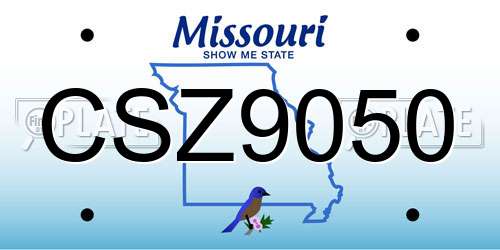 CSZ9050 Missouri License Plate