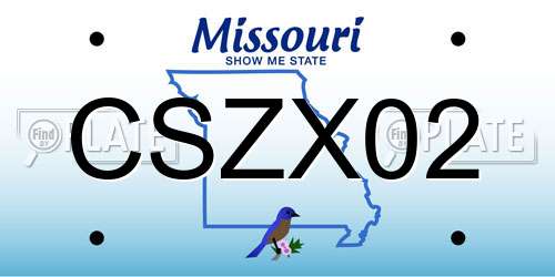 CSZX02 Missouri License Plate