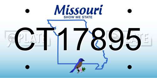 CT17895 Missouri License Plate