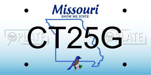 CT25G Missouri License Plate