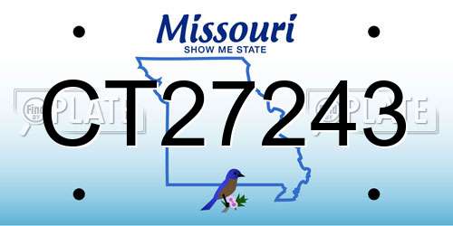 CT27243 Missouri License Plate