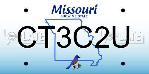CT3C2U Missouri License Plate