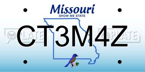 CT3M4Z Missouri License Plate