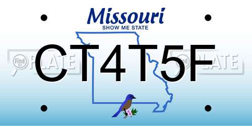 CT4T5F Missouri License Plate