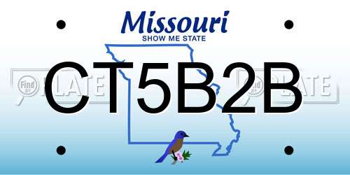 CT5B2B Missouri License Plate