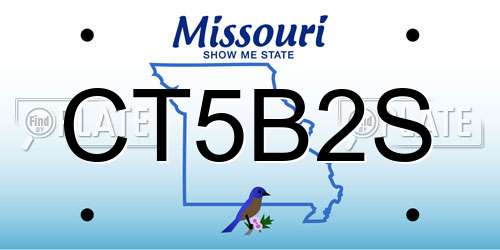 CT5B2S Missouri License Plate