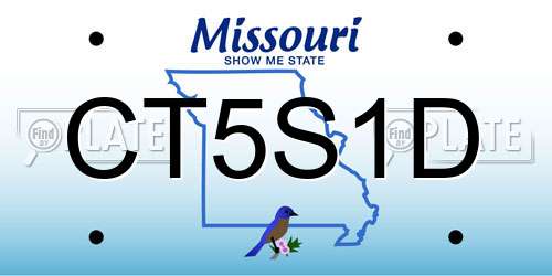 CT5S1D Missouri License Plate