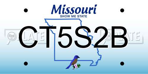 CT5S2B Missouri License Plate