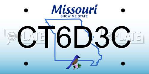 CT6D3C Missouri License Plate