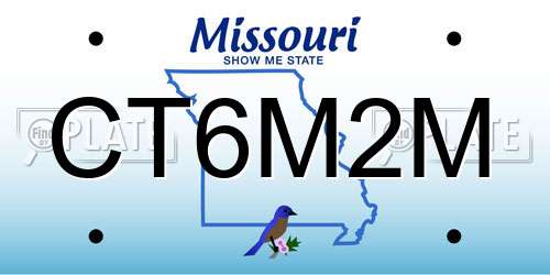 CT6M2M Missouri License Plate