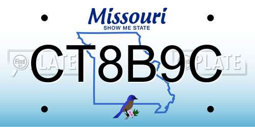 CT8B9C Missouri License Plate
