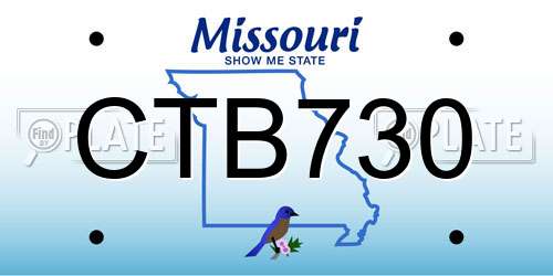 CTB730 Missouri License Plate