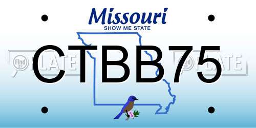 CTBB75 Missouri License Plate