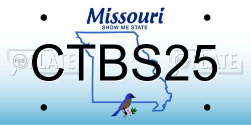 CTBS25 Missouri License Plate