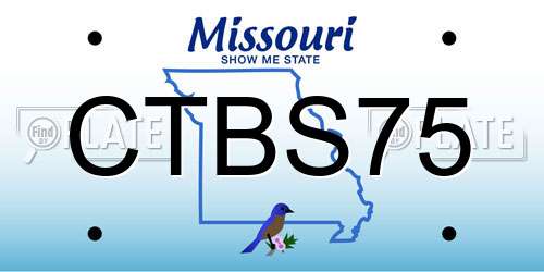 CTBS75 Missouri License Plate