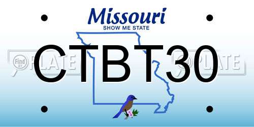CTBT30 Missouri License Plate