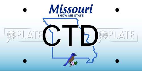 CTD Missouri License Plate