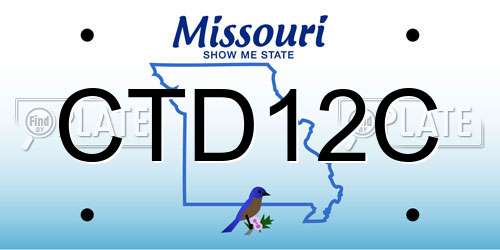 CTD12C Missouri License Plate