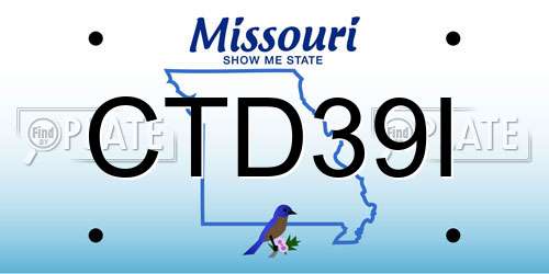 CTD39I Missouri License Plate