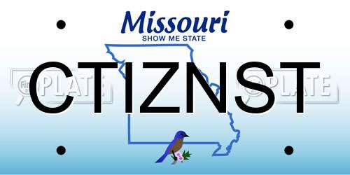 CTIZNST Missouri License Plate