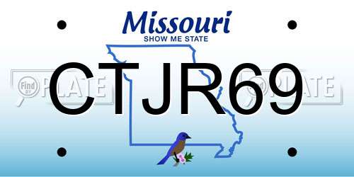 CTJR69 Missouri License Plate