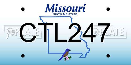 CTL247 Missouri License Plate