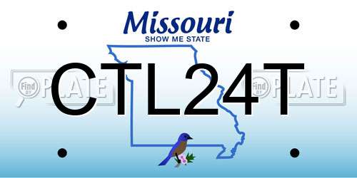 CTL24T Missouri License Plate