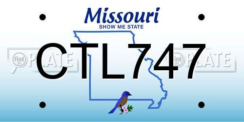 CTL747 Missouri License Plate