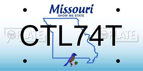 CTL74T Missouri License Plate