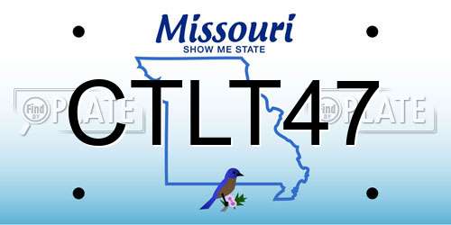 CTLT47 Missouri License Plate
