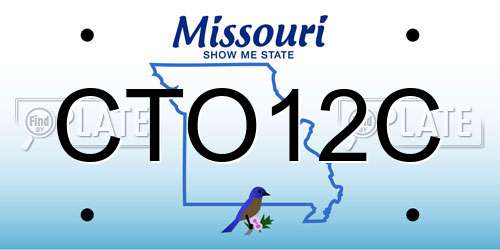 CTO12C Missouri License Plate