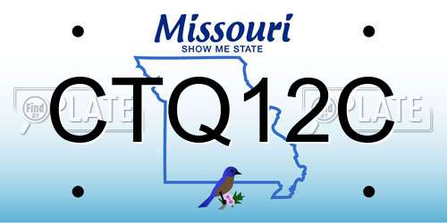 CTQ12C Missouri License Plate