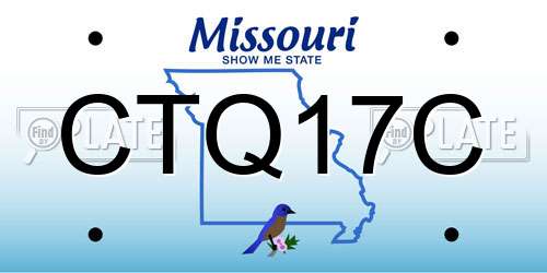 CTQ17C Missouri License Plate