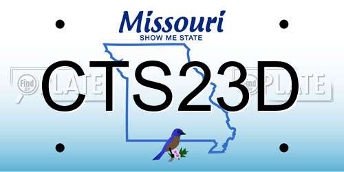 CTS23D Missouri License Plate