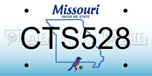 CTS528 Missouri License Plate