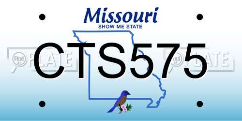 CTS575 Missouri License Plate