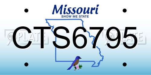 CTS6795 Missouri License Plate