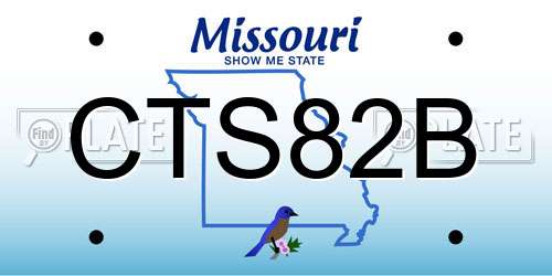 CTS82B Missouri License Plate
