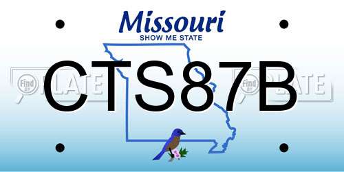 CTS87B Missouri License Plate