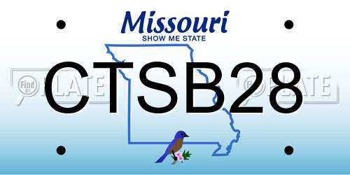 CTSB28 Missouri License Plate