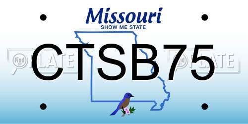 CTSB75 Missouri License Plate